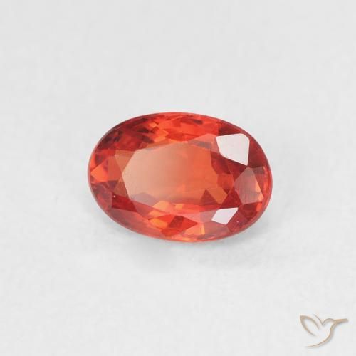 Zaffiro Rosso medio naturale da 0.56 ct, Ovale, VVS
