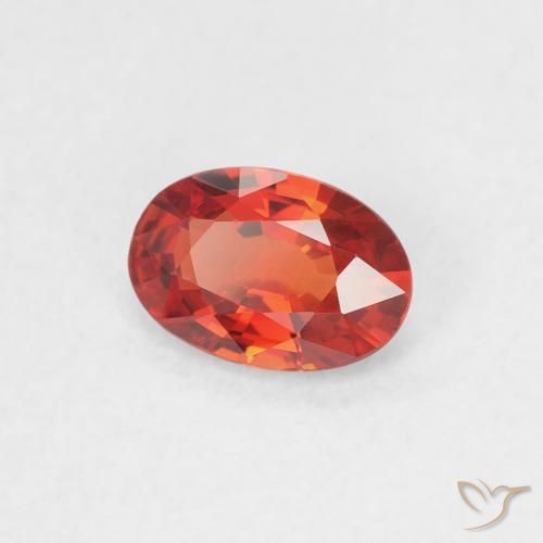Zaffiro Rosso medio naturale da 0.51 ct, Ovale, VVS