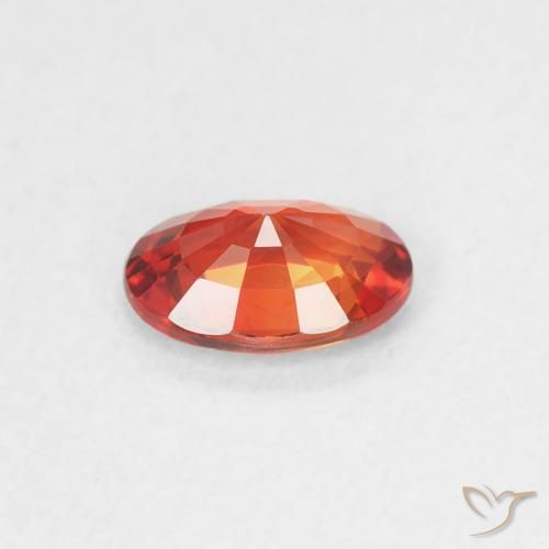Zaffiro Rosso medio naturale da 0.51 ct, Ovale, VVS