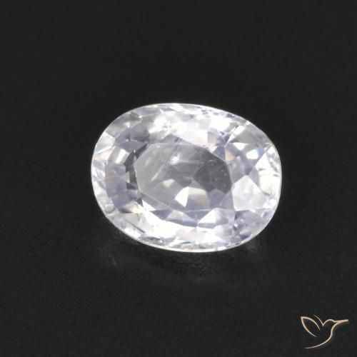 Zaffiro Bianco bluastro naturale da 0.52 ct, Ovale, VS