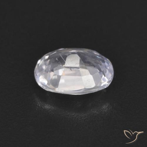 Zaffiro Bianco bluastro naturale da 0.52 ct, Ovale, VS