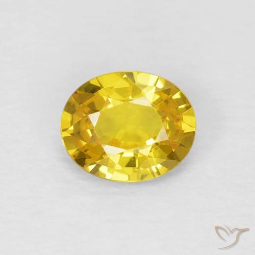 0.69ct Naturale Giallo medio Zaffiro, Ovale, VS