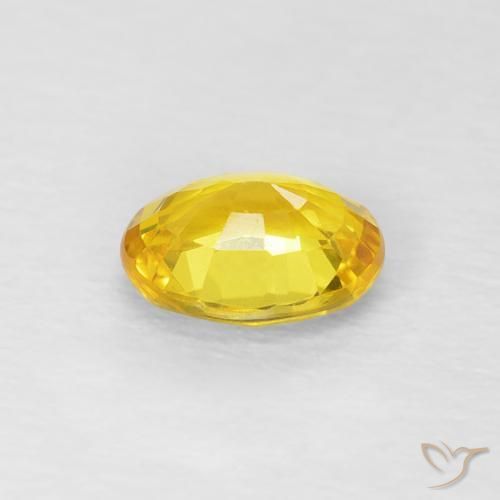Zaffiro Giallo medio naturale da 0.69 ct, Ovale, VS