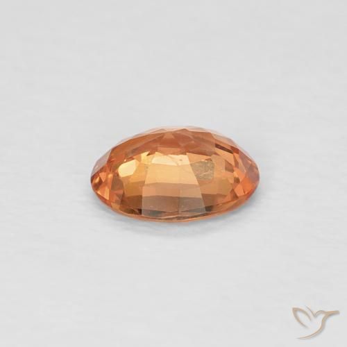 Zaffiro Arancio marrone chiaro naturale da 0.49 ct, Ovale, VS