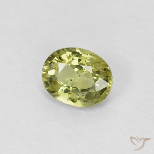 Zaffiro Giallo medio naturale da 0.52 ct, Ovale, VS