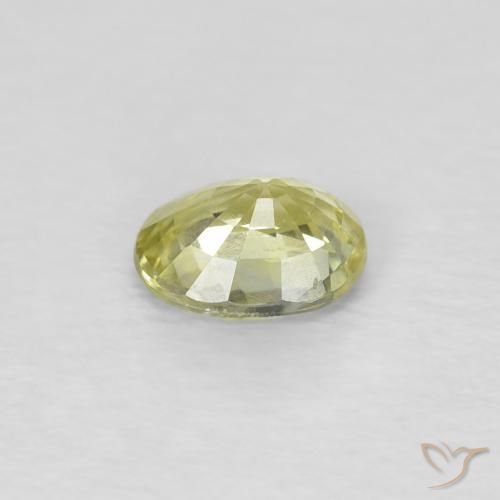 Zaffiro Giallo chiaro naturale da 0.48 ct, Ovale, VS