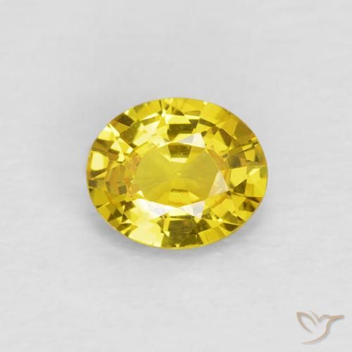 0.64ct Naturale Bombo Giallo Zaffiro, Ovale, VVS