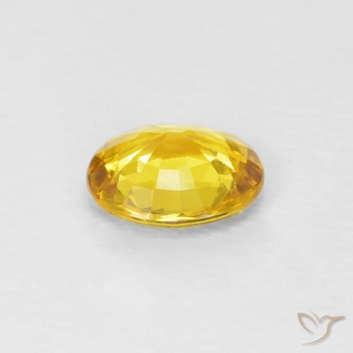 Zaffiro Giallo medio naturale da 0.62 ct, Ovale, VVS