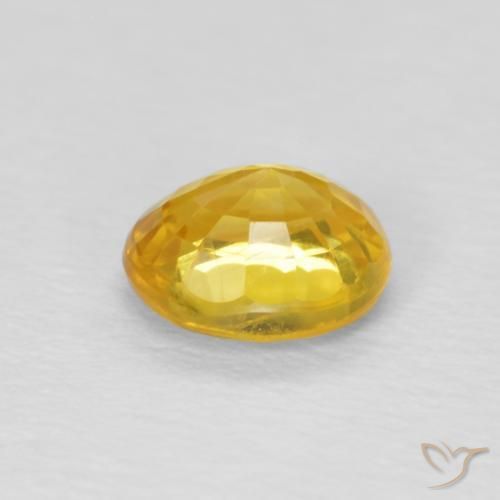 Zaffiro Dorato naturale da 0.93 ct, Ovale, VVS-VS