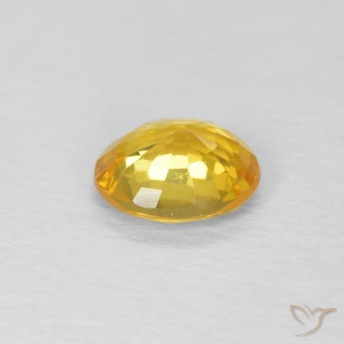 Zaffiro Dorato medio naturale da 0.55 ct, Ovale, VVS-VS