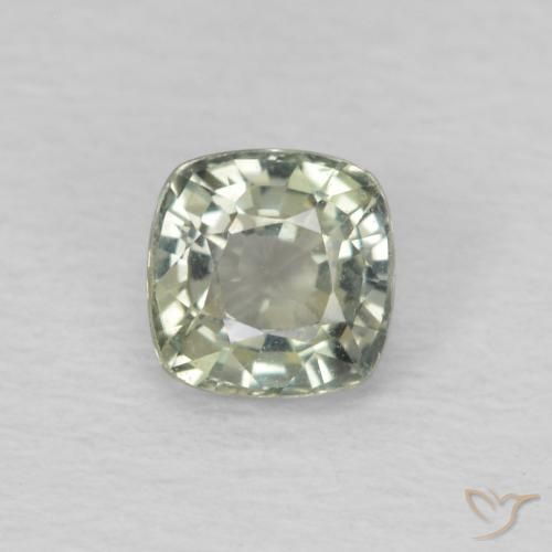 0.53ct Naturale Verde Salvia Chiaro Zaffiro, Cuscino, VS