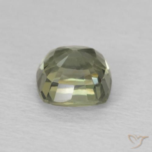 Zaffiro Verde foresta chiaro naturale da 0.75 ct, Cuscino, VS