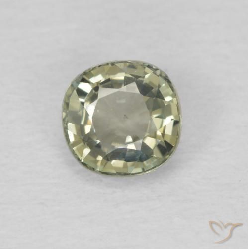 Zaffiro Verde foresta chiaro naturale da 0.54 ct, Cuscino, VS