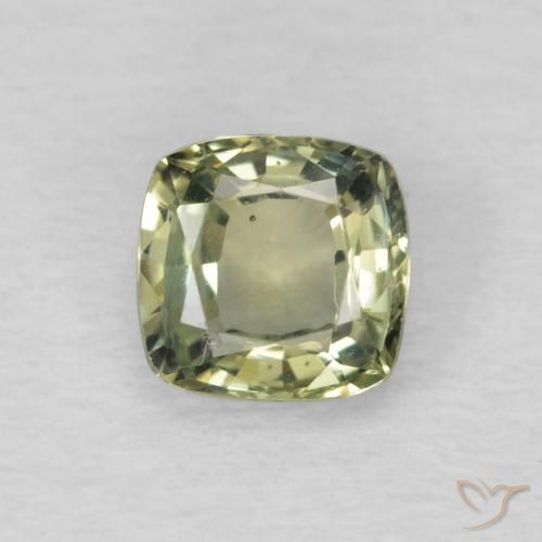 0.59ct Naturale Verde foresta chiaro Zaffiro, Cuscino, VS