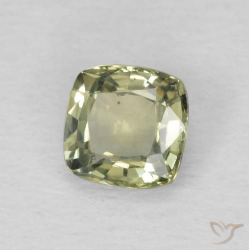 Zaffiro Verde foresta chiaro naturale da 0.59 ct, Cuscino, VS