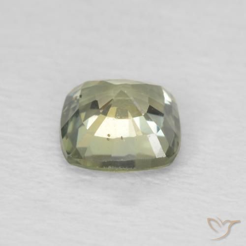 Zaffiro Verde foresta chiaro naturale da 0.59 ct, Cuscino, VS