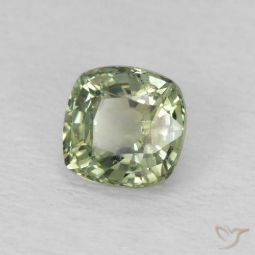 Zaffiro Verde chiaro naturale da 0.64 ct, Cuscino, VS