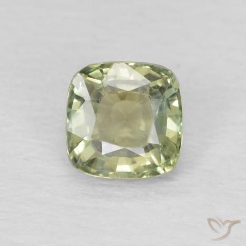 0.57ct Naturale Verde Pera Chiaro Zaffiro, Cuscino, VS