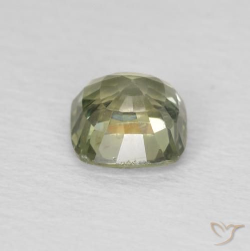 Zaffiro Verde Pera Chiaro naturale da 0.57 ct, Cuscino, VS
