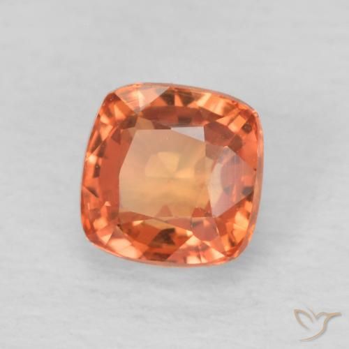 Zaffiro Rosso arancione naturale da 0.74 ct, Cuscino, VVS