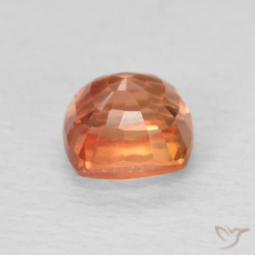 Zaffiro Rosso arancione naturale da 0.74 ct, Cuscino, VVS