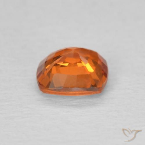 Zaffiro Arancia Fuoco naturale da 0.50 ct, Cuscino, VVS