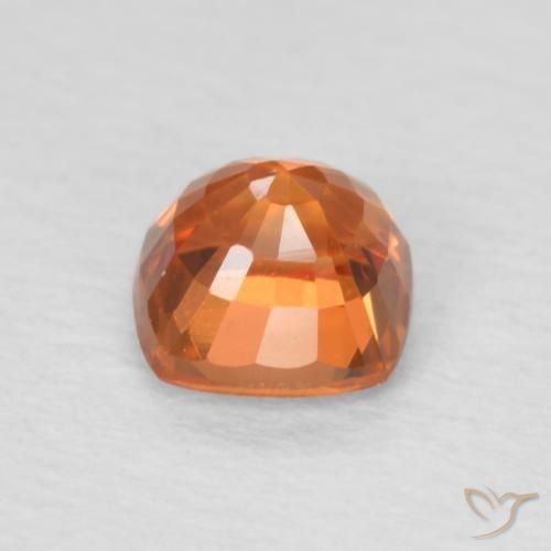 Zaffiro Arancione brillante naturale da 0.66 ct, Cuscino, VVS