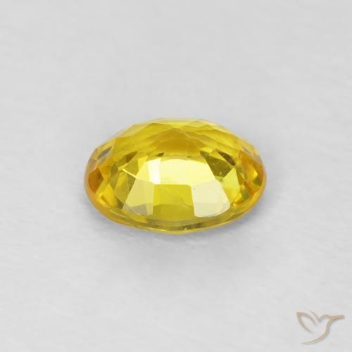 Zaffiro Giallo medio naturale da 0.64 ct, Ovale, VS