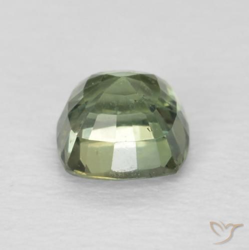 Zaffiro Verde chiaro naturale da 0.72 ct, Cuscino, VS