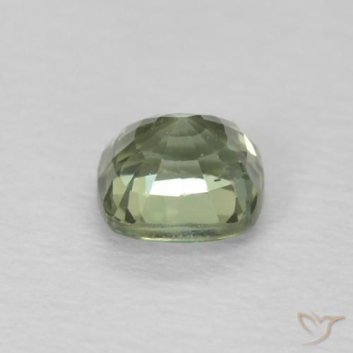 Zaffiro Verde chiaro naturale da 0.52 ct, Cuscino, VS