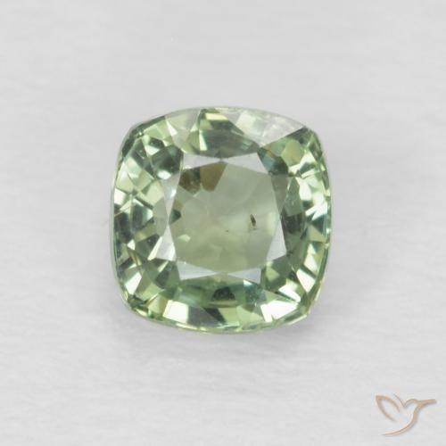 0.65ct Naturale Verde Salvia Chiaro Zaffiro, Cuscino, VS