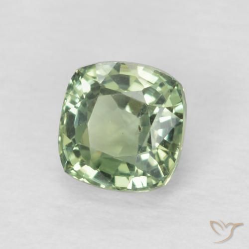 Zaffiro Verde Salvia Chiaro naturale da 0.65 ct, Cuscino, VS
