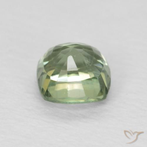 Zaffiro Verde Salvia Chiaro naturale da 0.65 ct, Cuscino, VS