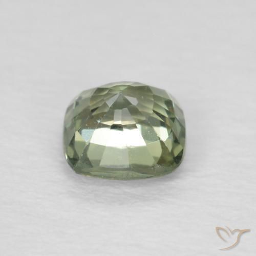 Zaffiro Verde chiaro naturale da 0.53 ct, Cuscino, VS