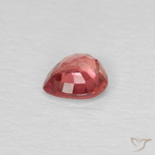 Zaffiro Rosso medio naturale da 0.44 ct, Forma a pera, VS