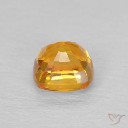 Zaffiro Arancio-Oro naturale da 0.55 ct, Cuscino, VVS-VS