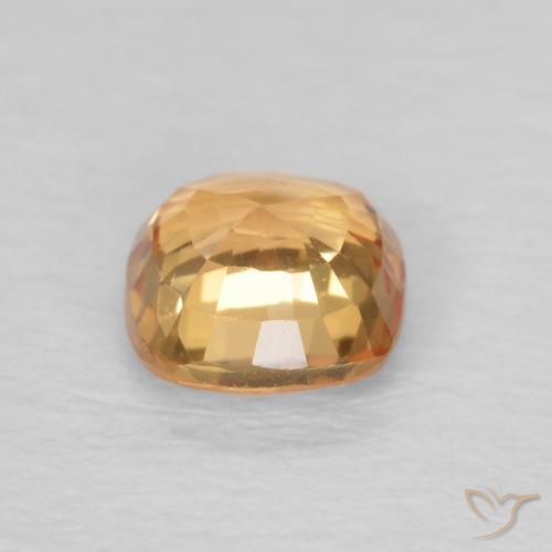 Zaffiro Arancio Medio naturale da 0.62 ct, Cuscino, VVS-VS