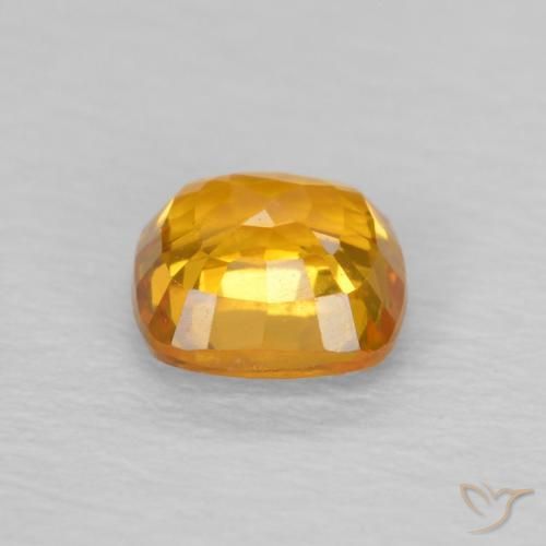 Zaffiro Arancio-Oro naturale da 0.59 ct, Cuscino, VVS-VS