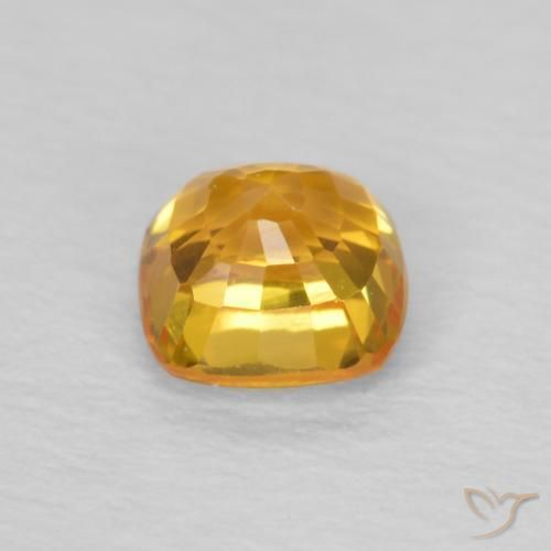 Zaffiro Arancio Medio naturale da 0.62 ct, Cuscino, VVS