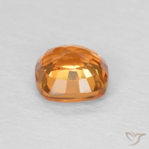 Zaffiro Arancio Medio naturale da 0.57 ct, Cuscino, VVS