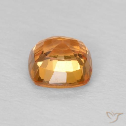 Zaffiro Arancione rossastra naturale da 0.61 ct, Cuscino, VVS