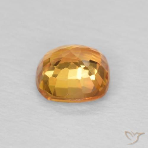 Zaffiro Arancione rossastra naturale da 0.51 ct, Cuscino, VVS
