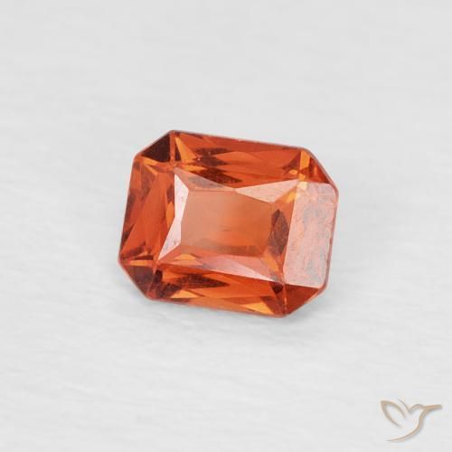 Zaffiro Arancione Ambra naturale da 0.46 ct, Ottagonale / Taglio smeraldo, VVS