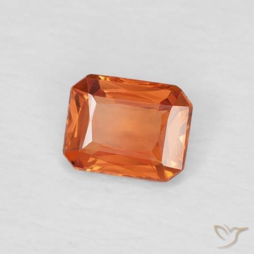 Zaffiro Medium Dark-Orange naturale da 0.42 ct, Ottagonale / Taglio smeraldo, VVS