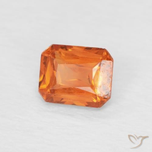 Zaffiro Arancia Fuoco naturale da 0.54 ct, Ottagonale / Taglio smeraldo, VVS