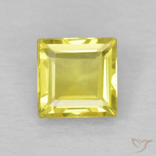 0.56ct Naturale Giallo chiaro Zaffiro, Quadrato, VS