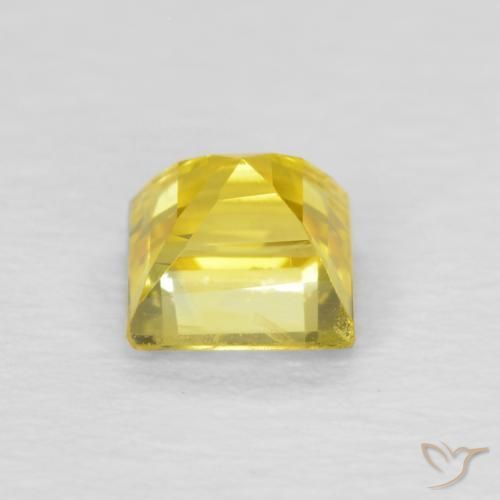 Zaffiro Giallo cibernetico naturale da 0.54 ct, Quadrato, VS