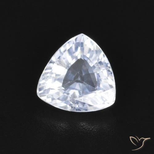Zaffiro Celeste chiaro naturale da 0.77 ct, Taglio trillion, VS