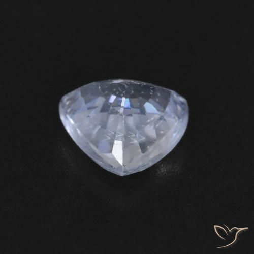 Zaffiro Celeste chiaro naturale da 0.77 ct, Taglio trillion, VS