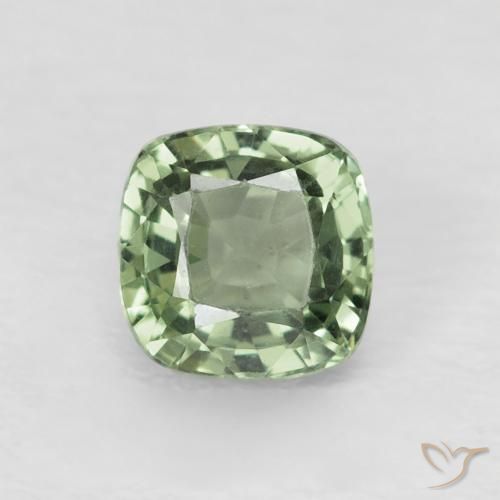 0.73ct Naturale Verde Salvia Chiaro Zaffiro, Cuscino, VVS